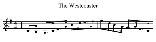 The Westcoaster - staff notation