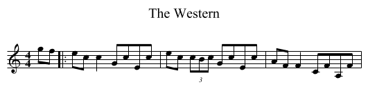 The Western - staff notation