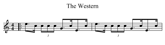 The Western - staff notation