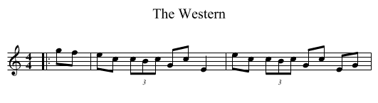The Western - staff notation
