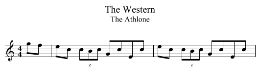 The Western - staff notation