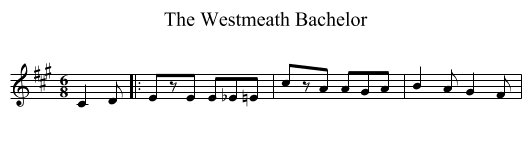 The Westmeath Bachelor - staff notation