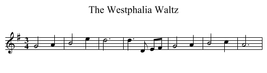 The Westphalia Waltz - staff notation