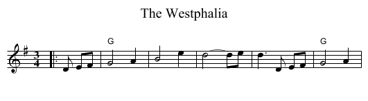 The Westphalia - staff notation