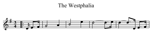 The Westphalia - staff notation