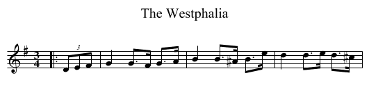 The Westphalia - staff notation