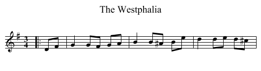 The Westphalia - staff notation