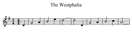 The Westphalia - staff notation