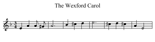 The Wexford Carol - staff notation