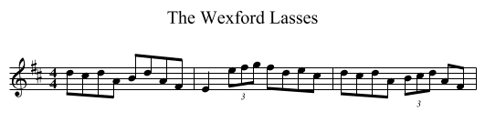 The Wexford Lasses - staff notation