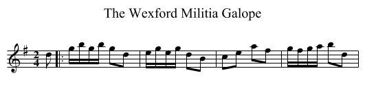 The Wexford Militia Galope - staff notation