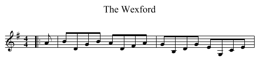 The Wexford - staff notation