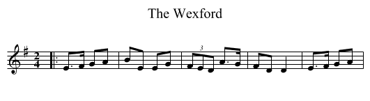 The Wexford - staff notation