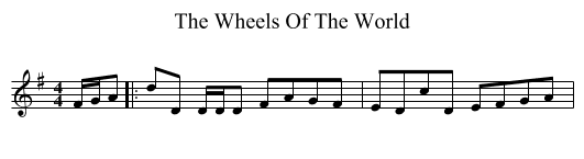 The Wheels Of The World - staff notation