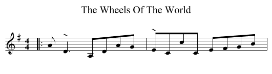The Wheels Of The World - staff notation