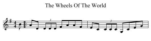The Wheels Of The World - staff notation