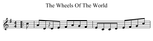 The Wheels Of The World - staff notation