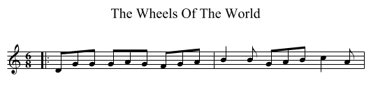 The Wheels Of The World - staff notation