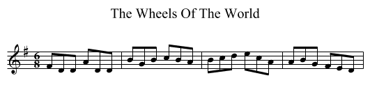 The Wheels Of The World - staff notation