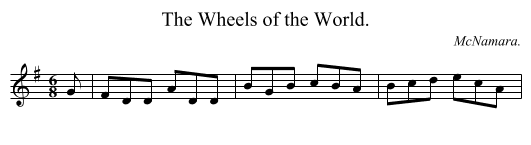 The Wheels of the World. - staff notation