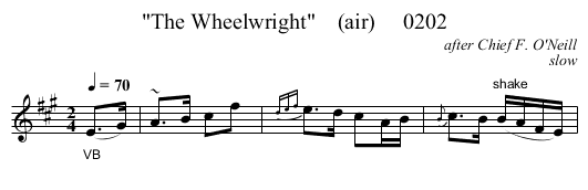 The Wheelwright    (air)     0202 - staff notation