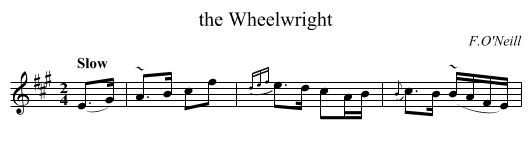the Wheelwright - staff notation
