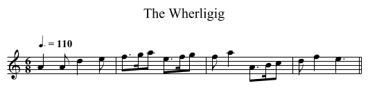 The Wherligig - staff notation