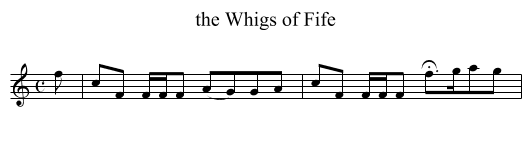 the Whigs of Fife - staff notation