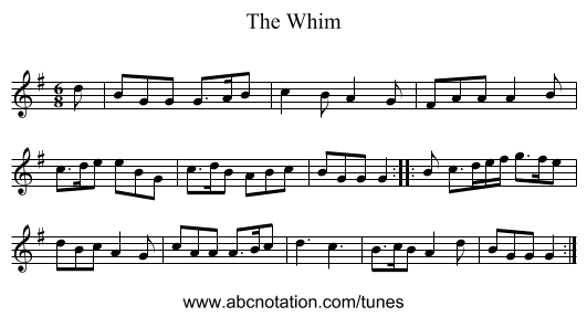 The Whim - staff notation