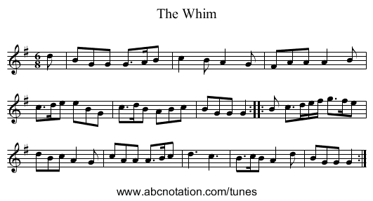 The Whim - staff notation