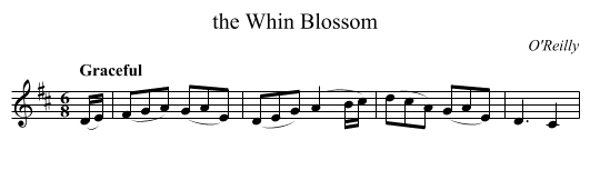 the Whin Blossom - staff notation