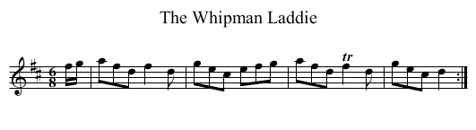 The Whipman Laddie - staff notation