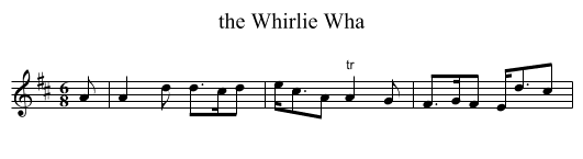 the Whirlie Wha - staff notation