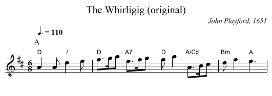 The Whirligig (original) - staff notation