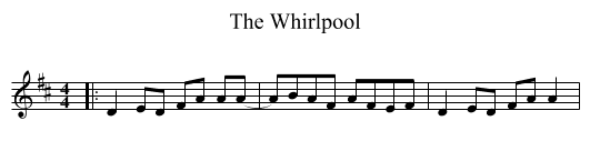 The Whirlpool - staff notation