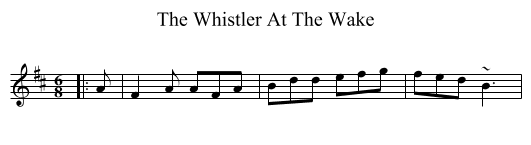 The Whistler At The Wake - staff notation