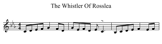 The Whistler Of Rosslea - staff notation