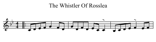 The Whistler Of Rosslea - staff notation
