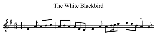 The White Blackbird - staff notation