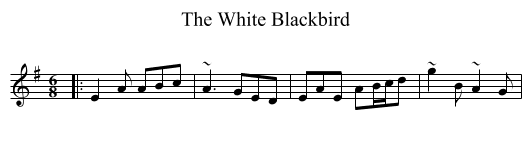 The White Blackbird - staff notation