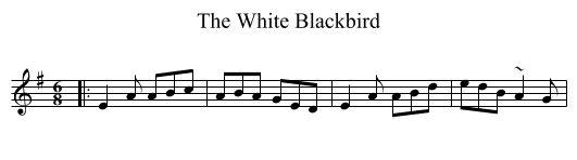 The White Blackbird - staff notation