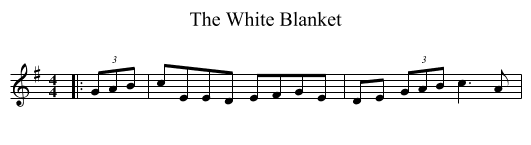 The White Blanket - staff notation
