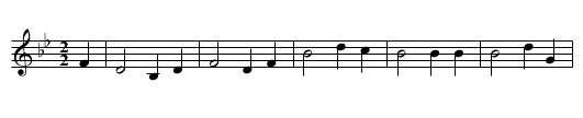 The White Captive - staff notation