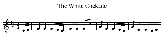 The White Cockade - staff notation