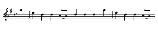 the WHITE COCKADE - staff notation