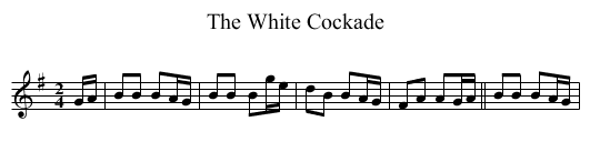 The White Cockade - staff notation