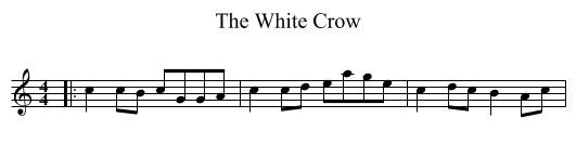 The White Crow - staff notation