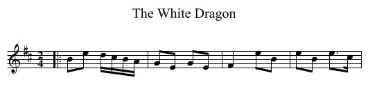 The White Dragon - staff notation