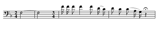 The White Fox - staff notation