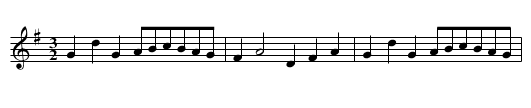 THE WHITE HART - staff notation